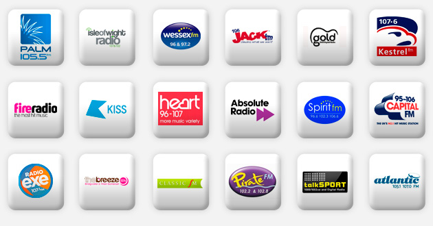a selection of south west radio stations